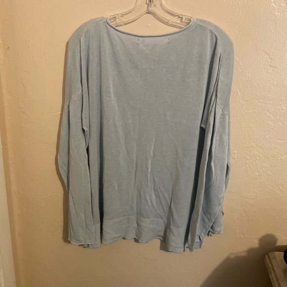 Max Studio Soft Blue Crew Neck Sweater - Picture 5 of 5